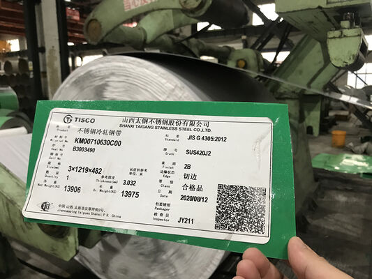 Cold Rolled Strip Steel JIS SUS420J2 Stainless Steel Strip Coil